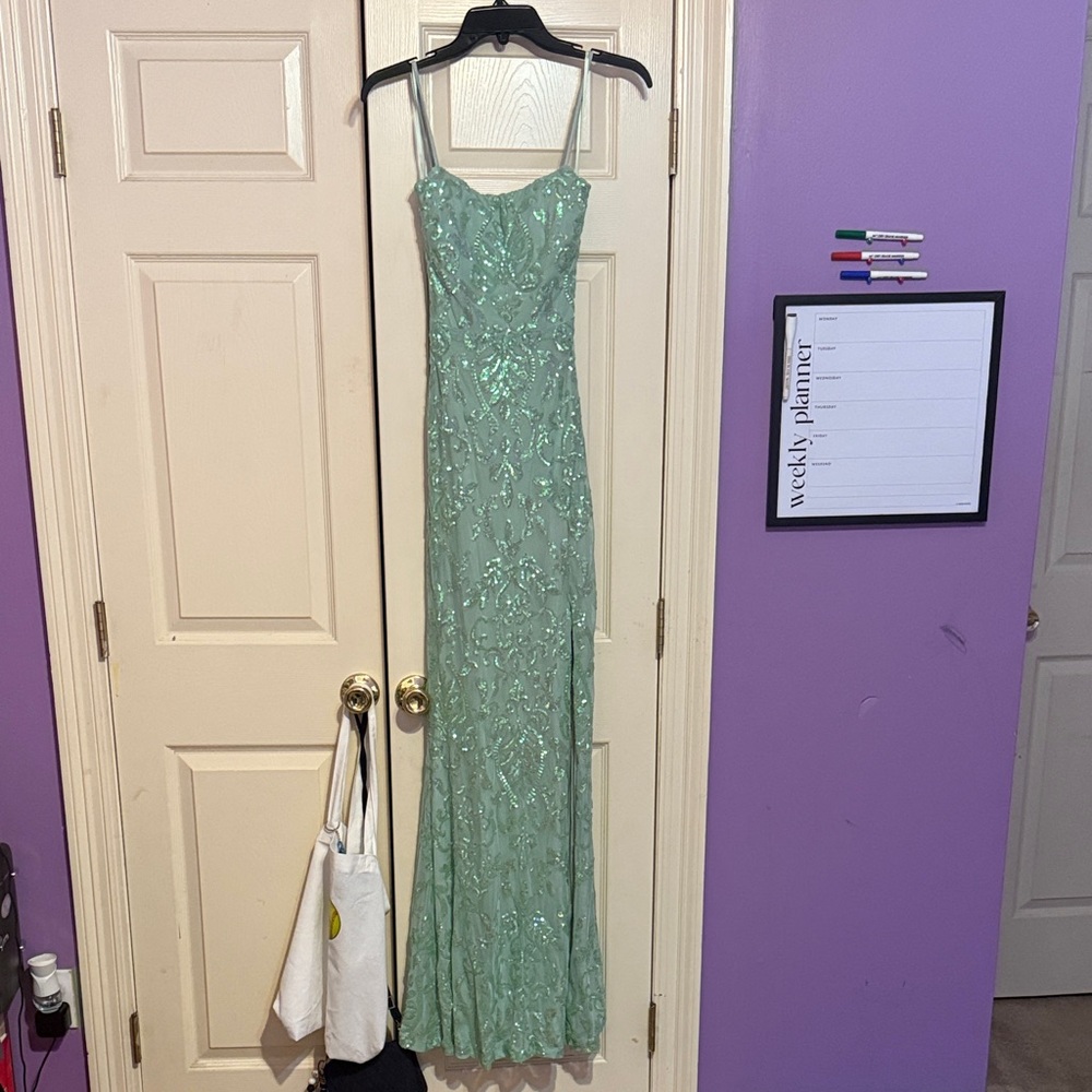 Windsor Mint Green Sequin Maxi Dress